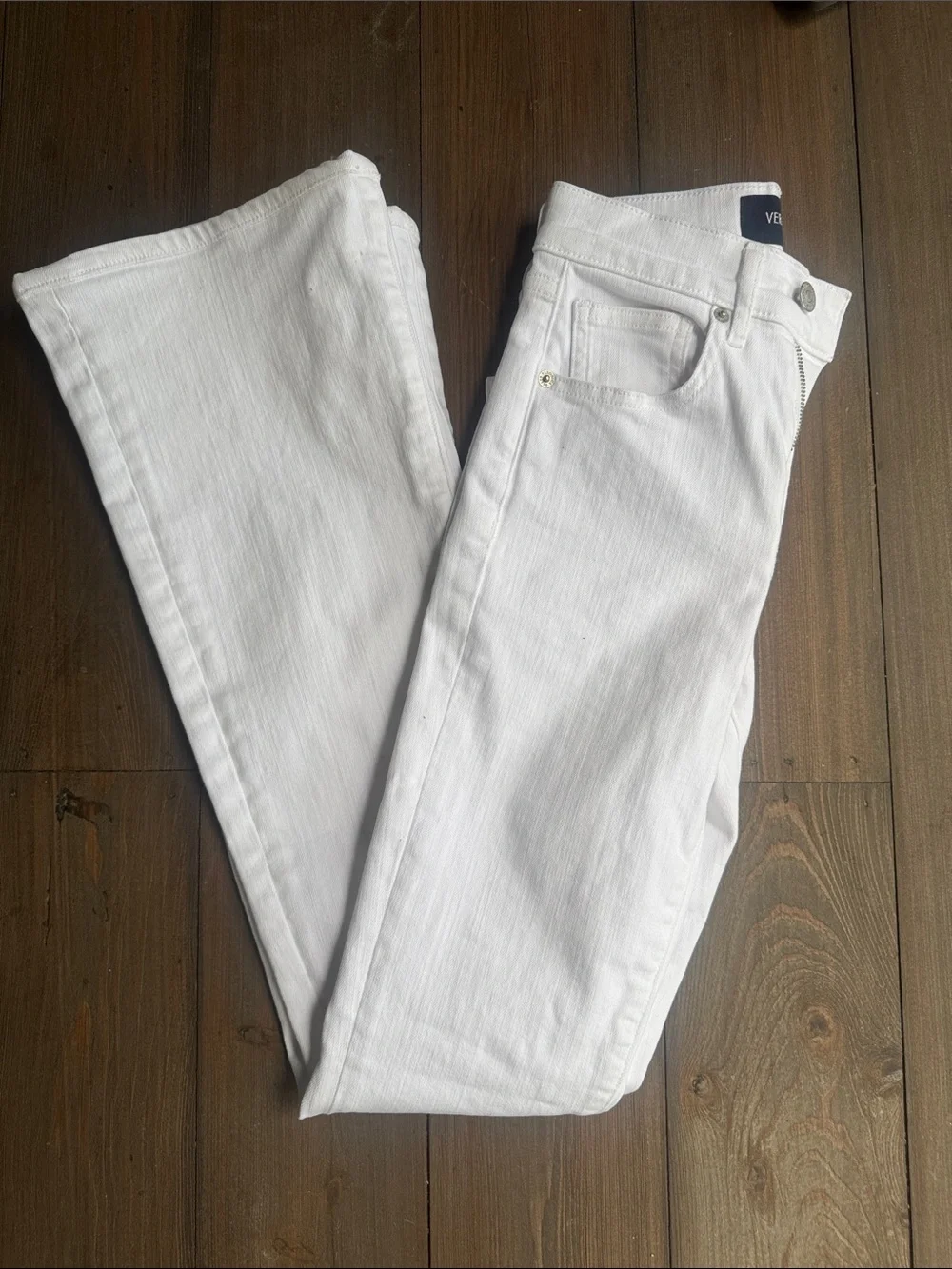 Veronica Beard Beverly Skinny Flare High Rise Jeans Sz 23 EUC White